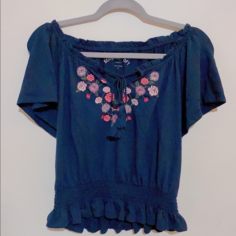 floral off the shoulder blouse